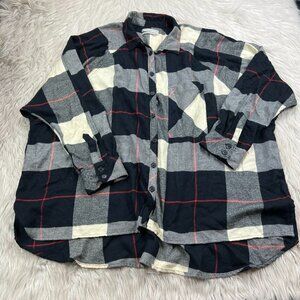 Urban Outfitters Women's Oversized Plaid Button Front Shirt